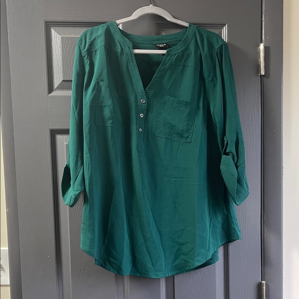 Torrid Green Women's Blouse